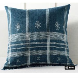 Pottery Barn Blue Pillow Cover